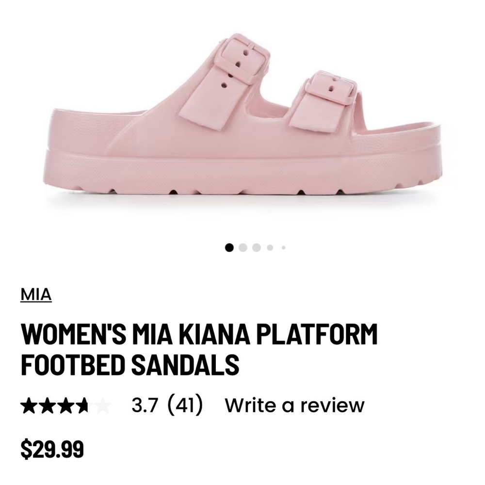Pink Double-Strap Women's Sandals. Women’s MIA Kiana platform footbed sandals 7